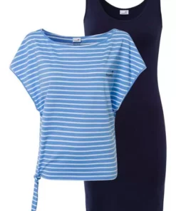 KangaROOS Jerseykleid (Set, 2-tlg., mit T-Shirt) für einen sommerlichen Kombi-Look Blau-weiß-marine, Schwarz | grau-weiß-gestreift, Rosa-weiß-himbeere -KangaROOS Verkaufsladen a83cec83 c64b 5127 9c17 635ba4dd9fee