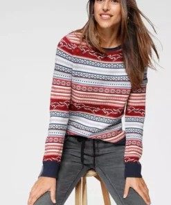 KangaROOS Rundhalspullover im Jaquard-Feinstrick Bunt, Natur-braun -KangaROOS Verkaufsladen a9e1629c 2d7f 59bf 9bcc 9958e8afe31b