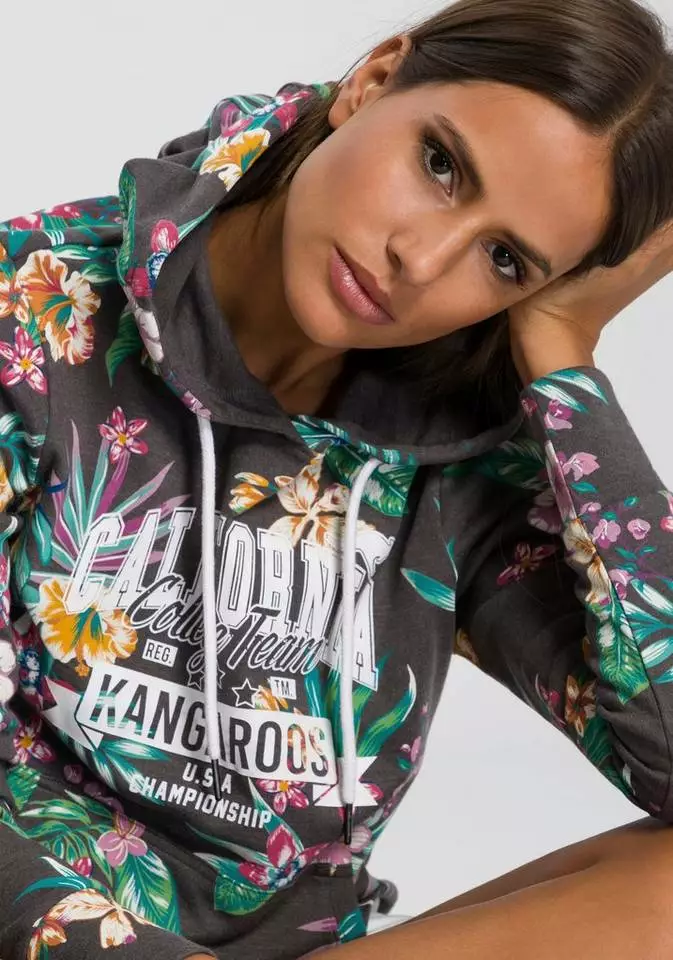 KangaROOS Kapuzensweatshirt mit coolem Floral-Alloverprint & Logo-Print im College-Look - NEUE KOLLEKTION 3 KangaROOS Kapuzensweatshirt mit coolem Floral-Alloverprint & Logo-Print im College-Look - NEUE KOLLEKTION – Bild 3