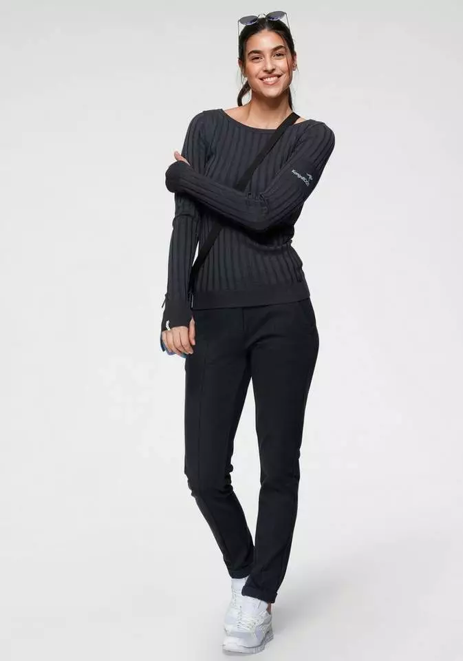 KangaROOS Bundfaltenhose mit Aufschlag am Saum Schwarz, Marine 5 KangaROOS Bundfaltenhose mit Aufschlag am Saum Schwarz, Marine – Bild 5