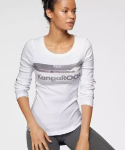 KangaROOS Print-Shirt mit Turn-up Ärmeln und collem Front-Druck