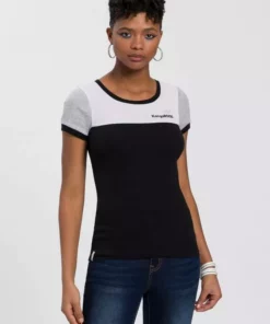 KangaROOS T-Shirt im Colorblocking-Stil Hellgrau-meliert-grün-weiß, Marine-colorblocking, Weiß-schwarz-hellgrau-meliert -KangaROOS Verkaufsladen ae55aa0a 54fa 5ca2 81d7 641430fa7e31