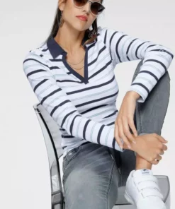 KangaROOS Langarm-Poloshirt mit KangaROOS Schriftzug am Ärmel Weiß-marine, Bordeaux-weiß 15 KangaROOS Langarm-Poloshirt mit KangaROOS Schriftzug am Ärmel Weiß-marine, Bordeaux-weiß -KangaROOS Verkaufsladen b0946a77 a215 5592 9a64 5732c33a78f3