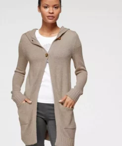 KangaROOS Kapuzenstrickjacke mit aufgesetzten Taschen und breiten Rippbündchen Marine-meliert, Rosa-meliert, Schwarz, Beige-meliert -KangaROOS Verkaufsladen b22f0551 85e9 5f69 976f 5a48a95b4363