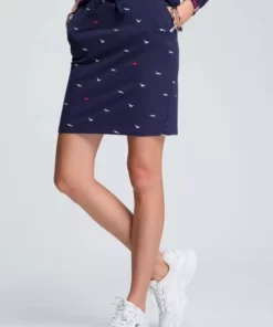 KangaROOS Minirock mit Minimal-Print von Vögeln oder süßen Herzen Rosa, Schwarz-weiß, Anthrazit-meliert, Marine-weiß