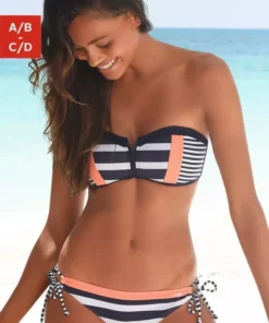 KangaROOS Bandeau-Bikini-Top »Anita«, mit Reißverschluss zwischen den Cups Marine-wei&szlig;, Schwarz-wei&szlig; -KangaROOS Verkaufsladen b34b6a30 7596 5794 9fdc f745c9144223