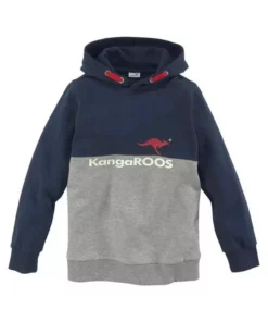 KangaROOS Kapuzensweatshirt zweifarbig mit Logodruck