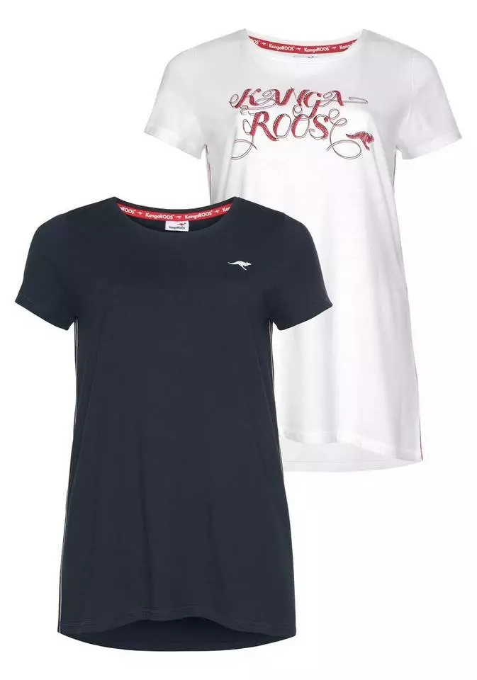 KangaROOS Longshirt (Packung, 2-tlg., 2er-Pack) Schwarz-fuchsia, Schwarz | dunkelrot, Weiß | marine 1 KangaROOS Longshirt (Packung, 2-tlg., 2er-Pack) Schwarz-fuchsia, Schwarz | dunkelrot, Weiß | marine