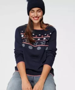 KangaROOS Jacquardpullover mit sportiven Raglan-Ärmeln Marine, Schwarz -KangaROOS Verkaufsladen b6464f06 f222 5936 b147 1623e80ea726