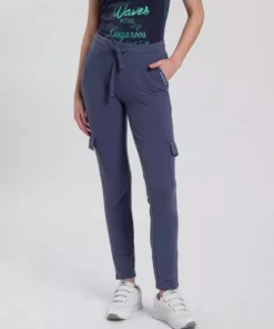 KangaROOS Jogginghose im Cargo-Look mit Gummibund & Tunnelzug - NEUE KOLLEKTION Schwarz, Blau-meliert