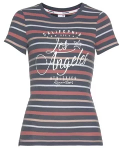 KangaROOS T-Shirt in schönem Streifenmix mit Frontdruck -KangaROOS Verkaufsladen bfb1aaa5 0763 5b7d 864a 4637d7895831