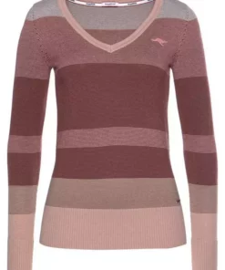 KangaROOS V-Ausschnitt-Pullover im Multicolor-Streifenmuster -KangaROOS Verkaufsladen c2488d1a 2372 54ef b5ed be08a0bda576