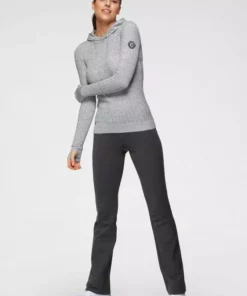 KangaROOS Kapuzenpullover im feinen Zopf-Strick-Design Rosa-weiß-meliert, Grau-wollweiß-melange, Dunkelbeige-wollweiß-melange, Blau-weiß-meliert -KangaROOS Verkaufsladen c26836a9 31ef 5329 bd6f dab8a82b325e