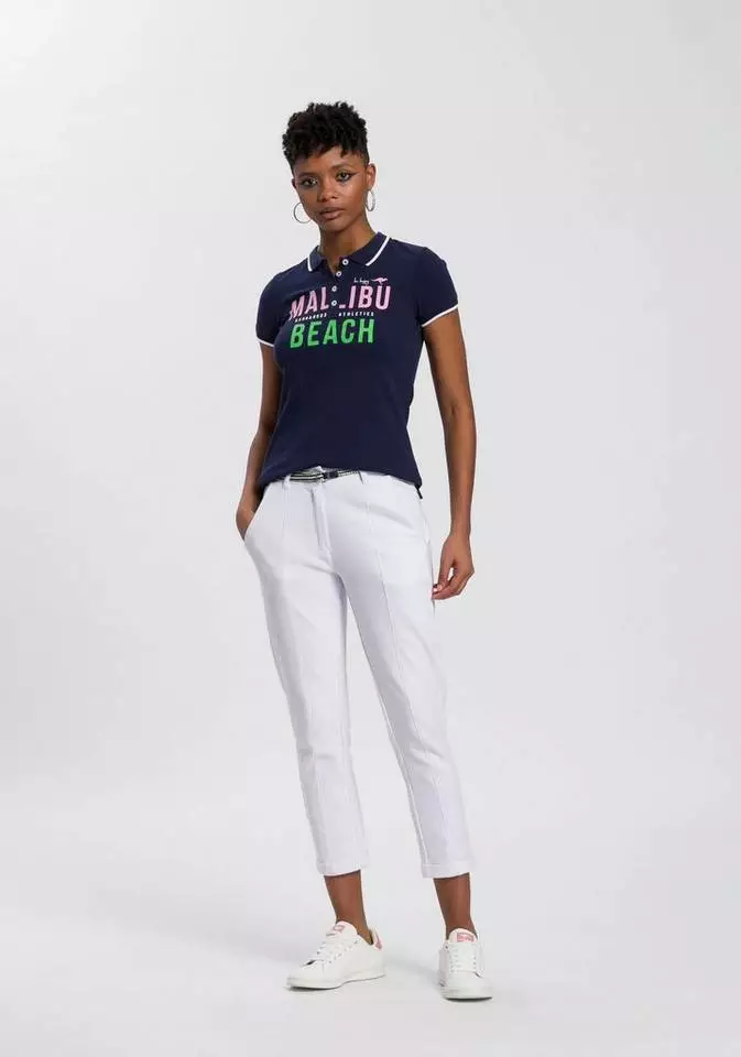 KangaROOS Poloshirt mit großem Malibu-Beach Logo-Druck - NEUE KOLLEKTION Marine, Weiß 8 KangaROOS Poloshirt mit großem Malibu-Beach Logo-Druck - NEUE KOLLEKTION Marine, Weiß – Bild 8