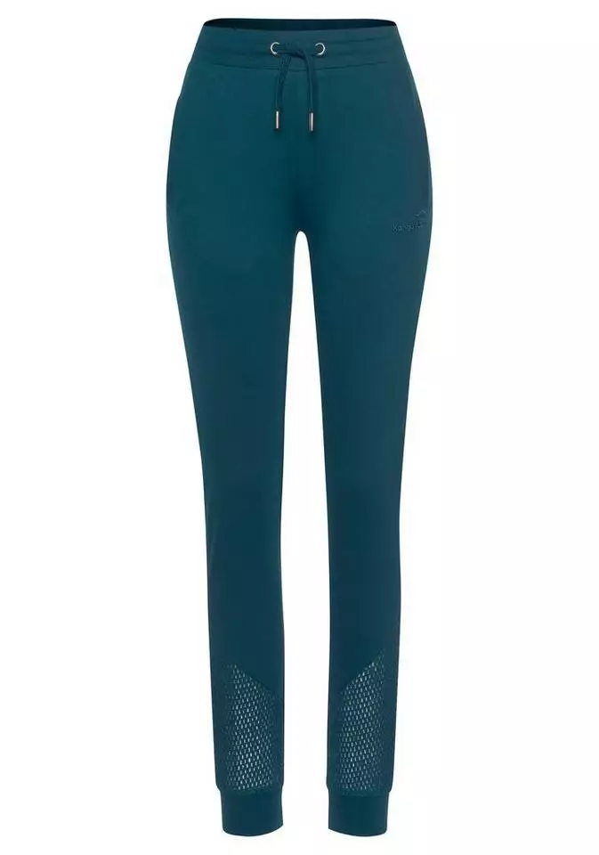 KangaROOS Relaxhose mit Lochmuster am Beinsaum Petrol, Schwarz 2 KangaROOS Relaxhose mit Lochmuster am Beinsaum Petrol, Schwarz – Bild 2