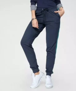 KangaROOS Sweathose mit Streifen und Zier-Logo-Knöpfen seitlich