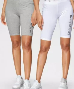 KangaROOS Radlerhose (2-tlg) perfekt kombinierbar mit Kleidern und Röcken Marine-schwarz, Wei&szlig;-hellgrau-melange-bedruckt-silberfarben -KangaROOS Verkaufsladen c722aaf6 aa63 5693 b965 4770c3d8e1a1