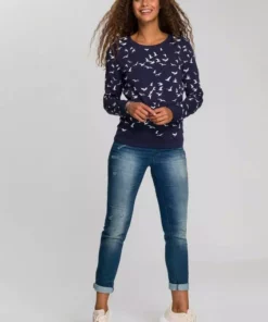 KangaROOS Sweatshirt mit modischem Minimal-Allover-Print Mittelblau, Schwarz, Himbeere, Marine -KangaROOS Verkaufsladen c807a398 1b72 5502 bb42 4671d1717010