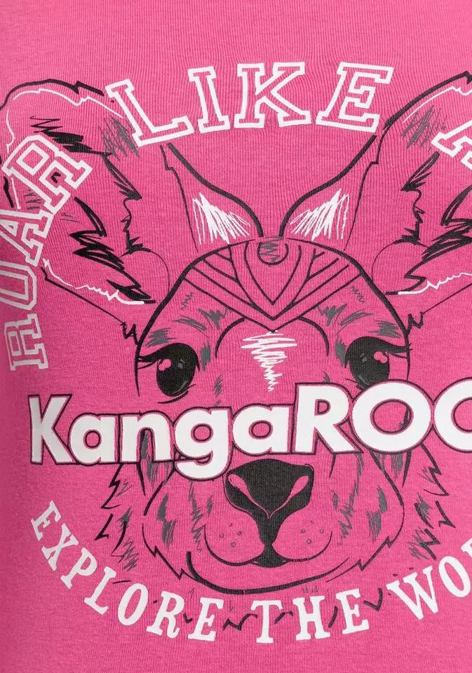 KangaROOS Langarmshirt mit Känguru-Front-Print Blau, Pink, Bedruckt-weiß, Schwarz-bedruckt 5 KangaROOS Langarmshirt mit Känguru-Front-Print Blau, Pink, Bedruckt-weiß, Schwarz-bedruckt – Bild 5
