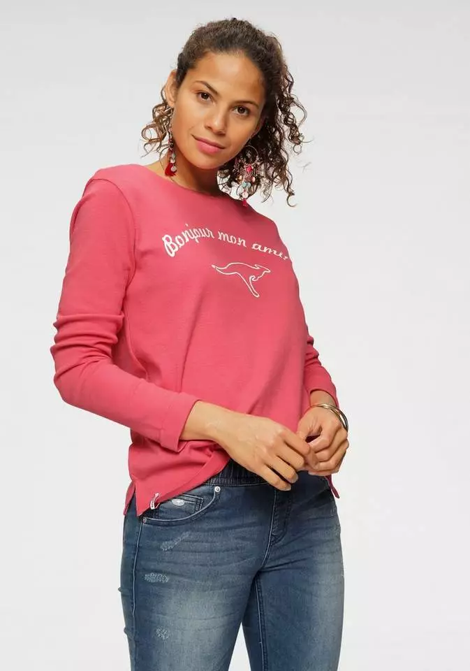 KangaROOS Sweatshirt mit auffälligem Print Himbeere, Marine 8 KangaROOS Sweatshirt mit auffälligem Print Himbeere, Marine – Bild 8