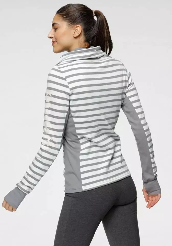 KangaROOS Streifenpullover mit tollem hohen Kragen und Tunnelzug - NEUE KOLLEKTION Grafit-wollweiß, Hellblau-marine 2 KangaROOS Streifenpullover mit tollem hohen Kragen und Tunnelzug - NEUE KOLLEKTION Grafit-wollweiß, Hellblau-marine – Bild 2