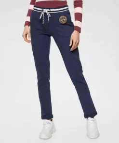 KangaROOS Jogginghose mit lässigem Beinaufschlag Marine-weiß, Anthrazit, Ecru-meliert