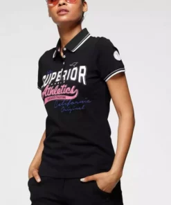 KangaROOS Poloshirt mit großem Frontdruck Schwarz-bedruckt-weiß-pink-royalblau, Marine, Grün-weiß -KangaROOS Verkaufsladen cff0a456 514e 59cc 9465 326981beeb29