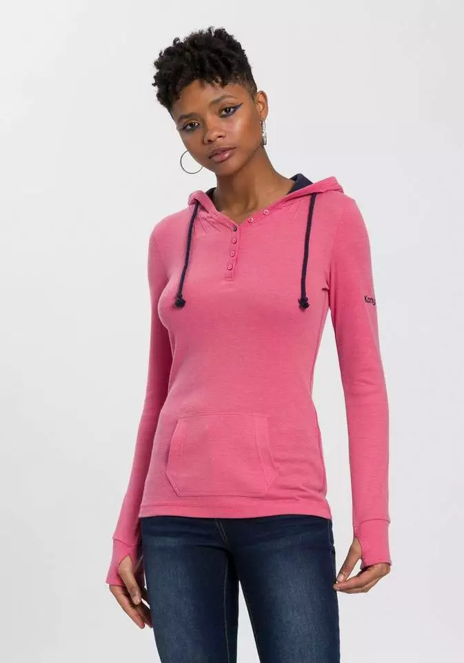 KangaROOS Kapuzenshirt Kapuze kontrastfarben gefüttert Marine, Offwhite, Hellgrau-meliert, Schwarz 7 KangaROOS Kapuzenshirt Kapuze kontrastfarben gefüttert Marine, Offwhite, Hellgrau-meliert, Schwarz – Bild 7