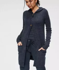 KangaROOS Kapuzenstrickjacke mit aufgesetzten Taschen und breiten Rippbündchen Marine-meliert, Rosa-meliert, Schwarz, Beige-meliert -KangaROOS Verkaufsladen d0ab5f23 5717 5470 8e93 c23e0c9593ee