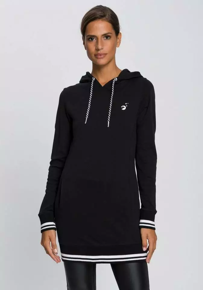 KangaROOS Longsweatshirt mit Kapuze und versteckten Eingrifftaschen - NEUE KOLLEKTION Graublau-meliert, Schwarz 7 KangaROOS Longsweatshirt mit Kapuze und versteckten Eingrifftaschen - NEUE KOLLEKTION Graublau-meliert, Schwarz – Bild 7