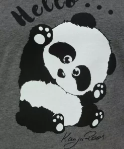 KangaROOS T-Shirt mit niedlichem Pandaprint vorne und hinten Anthrazit-meliert, Marine -KangaROOS Verkaufsladen d1dafa1d 120c 5017 a875 d782e201a155