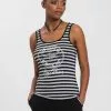 KangaROOS Tanktop mit großem Marken-Logo im Brustbereich Marine-weiß-gestreift, Himbeere-gestreift, Hellblau-weiß, Schwarz-hellgrau-meliert