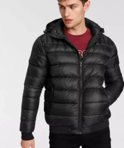 KangaROOS Steppjacke mit abnehmbarer Kapuze Schwarz, Gelb, Blau