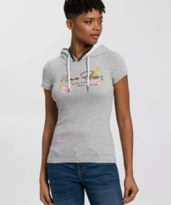 KangaROOS T-Shirt mit Kapuze und blumigen Druck & Logo-Schriftzug - NEUE KOLLEKTION Hellgrau-meliert, Marine -KangaROOS Verkaufsladen d982fb9b 5f0e 5146 b1b2 da554364ad17