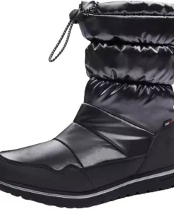 KangaROOS »K-Wowi Coll ROOSTEX« Winterstiefel Schwarz, Silberfarben