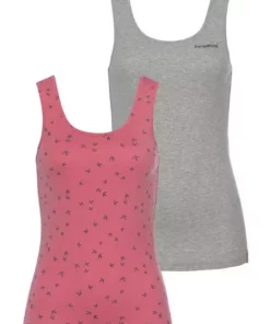 KangaROOS Ripptanktop im Doppelpack - 1x uni + 1x bedruckt Marine-weiß, Weiß-marine, Himbeere-hellgrau-meliert -KangaROOS Verkaufsladen db147c3a 8cf1 5980 9b27 b8a0bf59f6dc