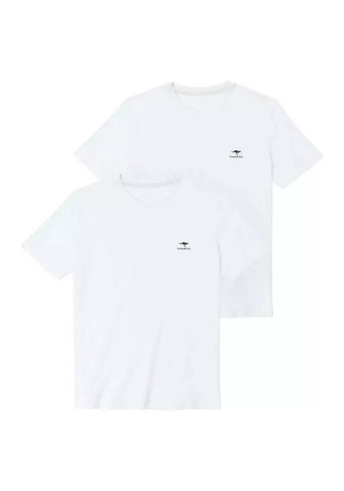 KangaROOS T-Shirt (2er-Pack) mit kleinem Logodruck Weiß, Petrol | weiß 5 KangaROOS T-Shirt (2er-Pack) mit kleinem Logodruck Weiß, Petrol | weiß – Bild 5