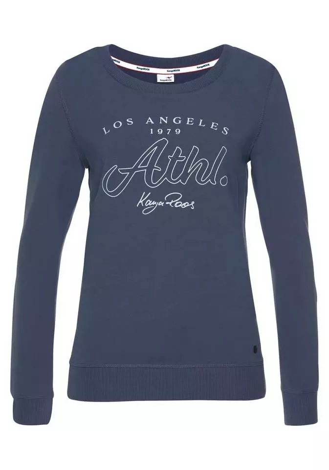 KangaROOS Sweatshirt mit Wording-Front-Print - NEUE KOLLEKTION Graublau, Schwarz 5 KangaROOS Sweatshirt mit Wording-Front-Print - NEUE KOLLEKTION Graublau, Schwarz – Bild 5