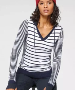 KangaROOS Kapuzenpullover mit trendigem Streifenbreiten-Mix - NEUE KOLLEKTION