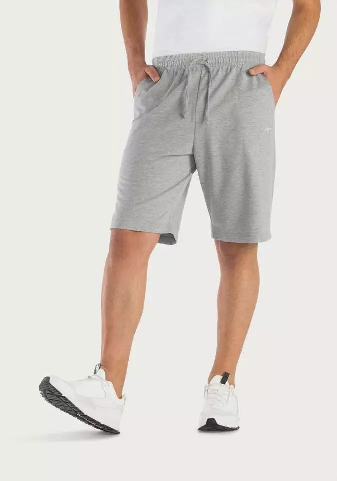 KangaROOS Relaxshorts aus weicher Sweatware Schwarz, Grau-meliert 1 KangaROOS Relaxshorts aus weicher Sweatware Schwarz, Grau-meliert