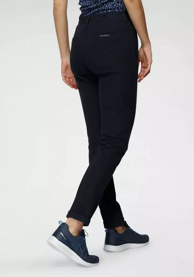 KangaROOS Bundfaltenhose mit Aufschlag am Saum Schwarz, Marine 2 KangaROOS Bundfaltenhose mit Aufschlag am Saum Schwarz, Marine – Bild 2
