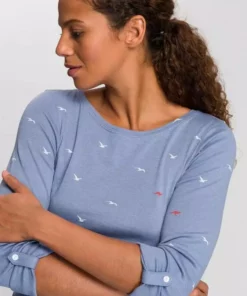 KangaROOS Langarmshirt mit süßem Pünktchen, Vogel und Anker Allover-Print Himbeere-gemustert, Marine-gemustert, Schwarz-gemustert, Wei&szlig;-gemustert -KangaROOS Verkaufsladen e26dbc38 9bac 5506 ae8a f16c7e5cd73b