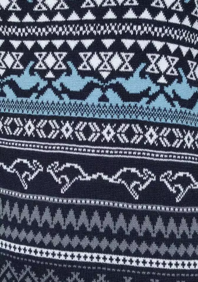 KangaROOS Strickkleid im kontrastreichen Norweger-Design Schwarz-weiß-gemustert, Blau-weiß-gemustert 6 KangaROOS Strickkleid im kontrastreichen Norweger-Design Schwarz-weiß-gemustert, Blau-weiß-gemustert – Bild 6