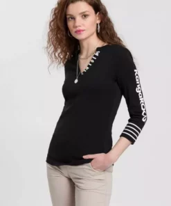 KangaROOS 3/4-Arm-Shirt mit großem Markenschriftzug am Arm Weiß-blau, Schwarz-weiß, Marine-weiß 15 KangaROOS 3/4-Arm-Shirt mit großem Markenschriftzug am Arm Weiß-blau, Schwarz-weiß, Marine-weiß -KangaROOS Verkaufsladen e6c7d5a3 0363 5bb1 af32 c56a09d176a2