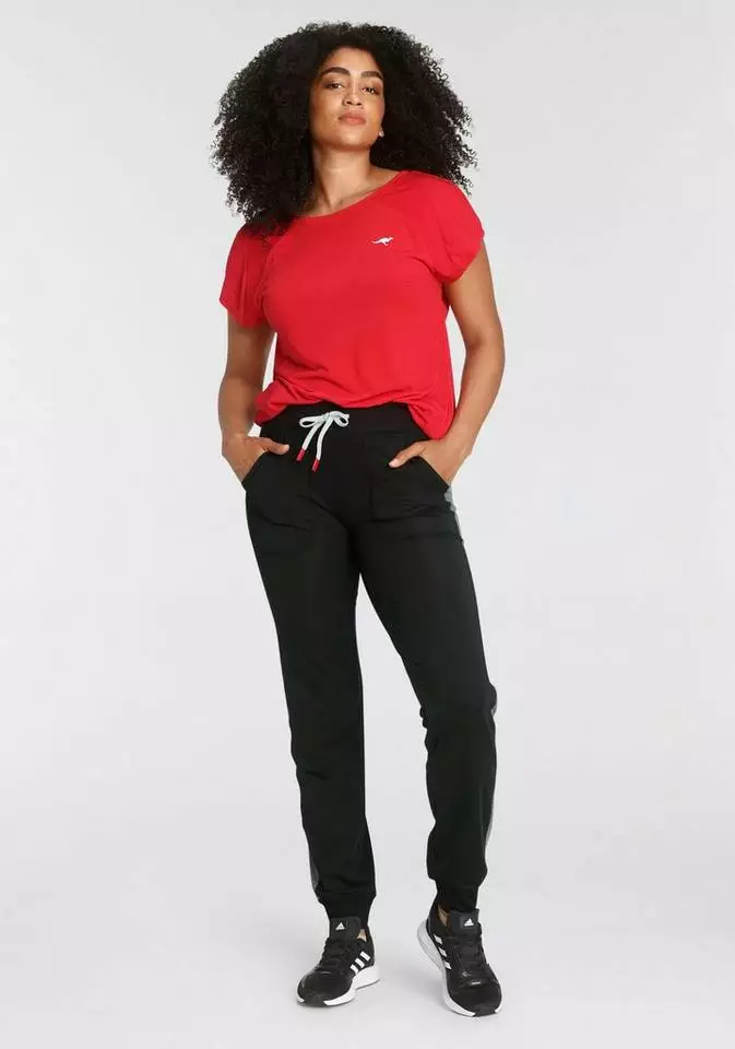 KangaROOS T-Shirt »Nachhaltige LENZING™ ECOVERO™ Viskose« Rot, Schwarz 4 KangaROOS T-Shirt »Nachhaltige LENZING™ ECOVERO™ Viskose« Rot, Schwarz – Bild 4