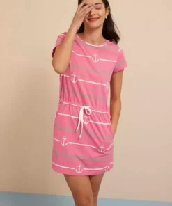 KangaROOS Shirtkleid im tollen Vogel und Anker Druck oder unifarben Beere-grau-bedruckt, Marine-meliert-bedruckt, Schwarz -KangaROOS Verkaufsladen eba11e7e 16fd 586d 9c5a a7f02e37cf86