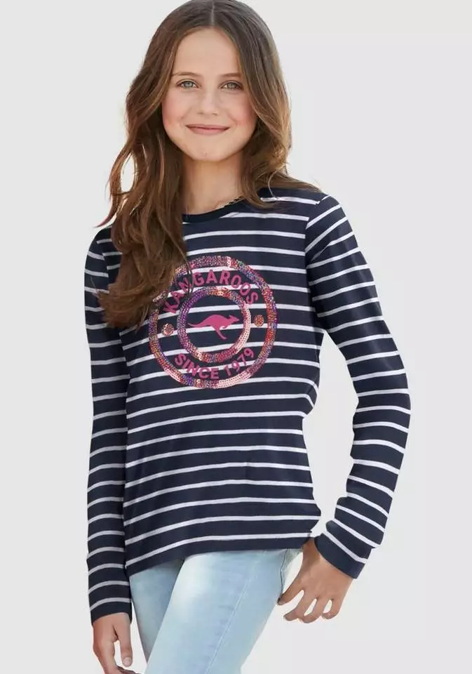 KangaROOS Langarmshirt mit Paillettenapplikation 1 KangaROOS Langarmshirt mit Paillettenapplikation