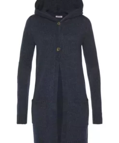 KangaROOS Kapuzenstrickjacke mit aufgesetzten Taschen und breiten Rippbündchen Marine-meliert, Rosa-meliert, Schwarz, Beige-meliert -KangaROOS Verkaufsladen ed38961e bfd0 59be 826a cfea854ced69