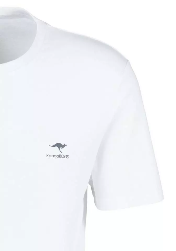 KangaROOS T-Shirt (2er-Pack) mit kleinem Logodruck Weiß, Petrol | weiß 4 KangaROOS T-Shirt (2er-Pack) mit kleinem Logodruck Weiß, Petrol | weiß – Bild 4