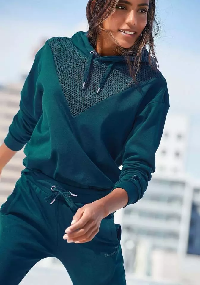 KangaROOS Relaxhose mit Lochmuster am Beinsaum Petrol, Schwarz 7 KangaROOS Relaxhose mit Lochmuster am Beinsaum Petrol, Schwarz – Bild 7